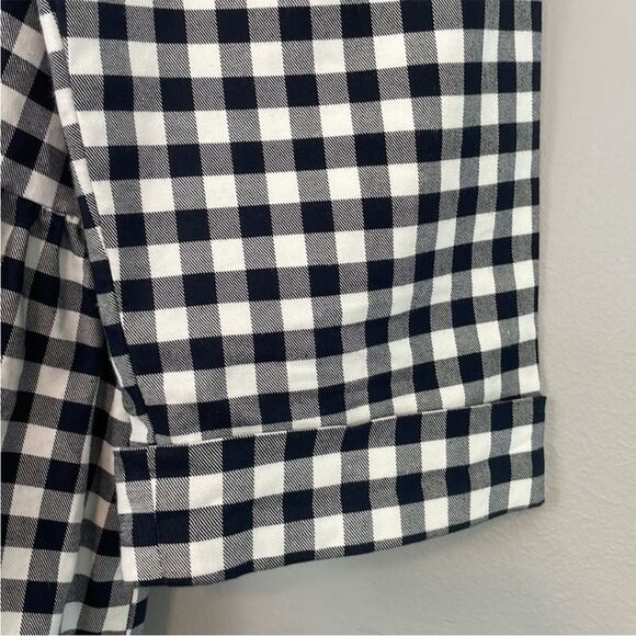 Victoria Beckham for Target Navy Blue and White Gingham Peplum Blouse. Size S - Picture 6 of 13